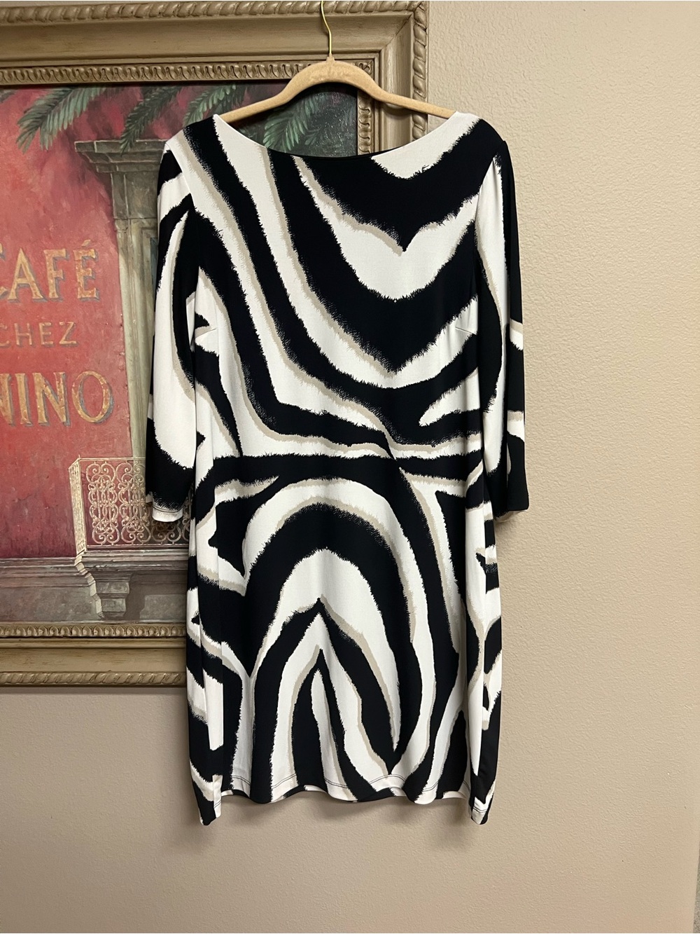 Chico's Black & White Abstract Dress
